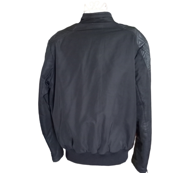 Brett Johnson Mixed Media Bomber Jacket size Large - Picture 8 of 16